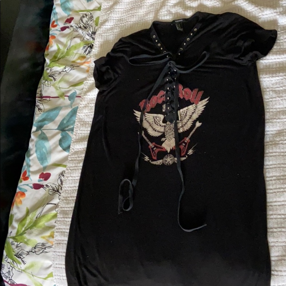 Black T-shirt dress